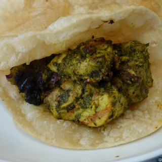 Green Chicken Kebab (Murg Hariyali Kabab)